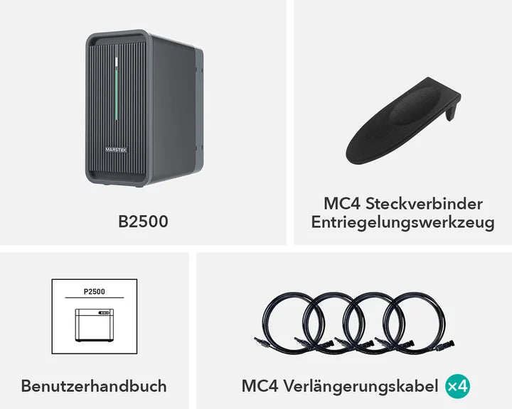 Balkonkraftwerk Speicher 2240 Wh Marstek B2500-D - leistungsstarker Batteriespeicher