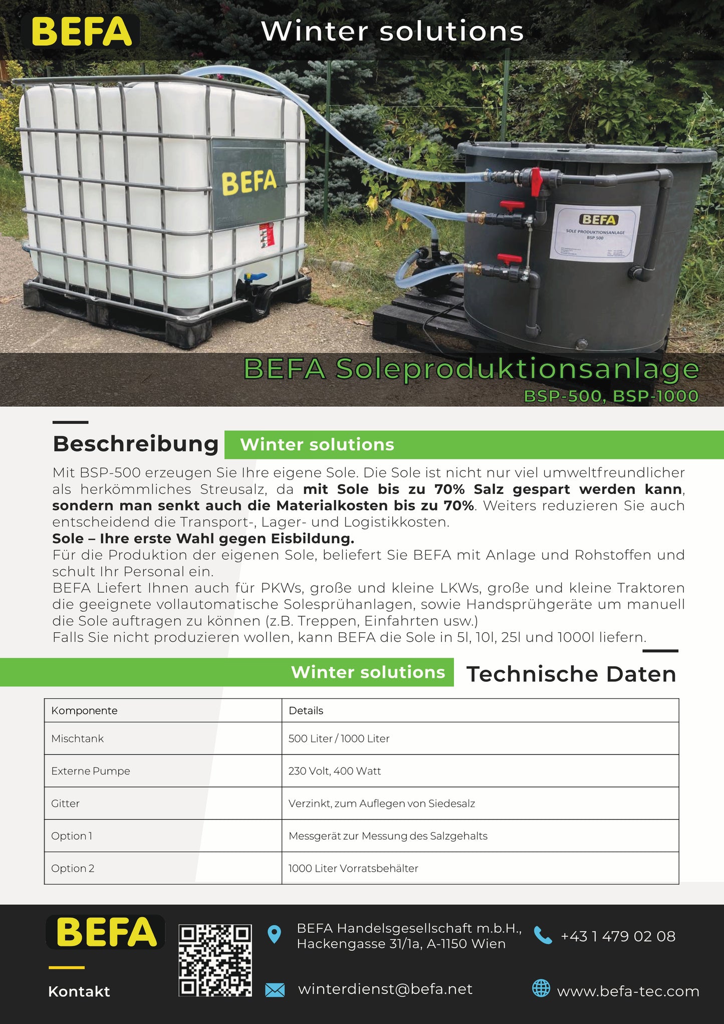 Sole, Soleanlage, Salz, Soleproduktionsanlage, Produktionsanlage, Siedesalz, Kommunal, Sprühanlage, Sprühbalken,Wien, Österreich, Wintersteumittel, Mischanlage, Solemischanlage