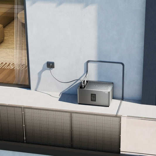 Balkonkraftwerk-Komplettset mit 4 Solarmodulen und MARSTEK JUPITER C+ (ALL-in-ONE), inkl. Lieferung