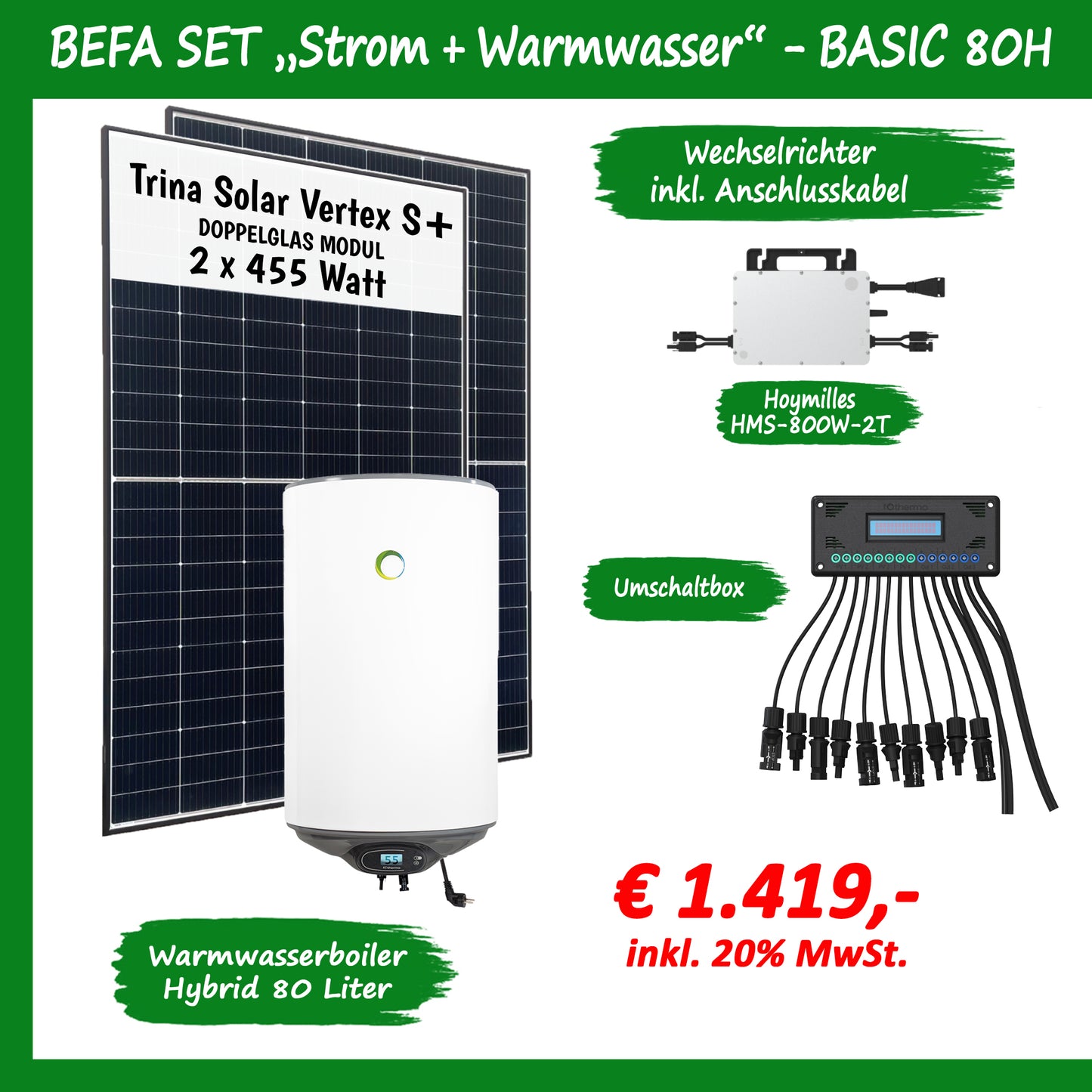 BEFA SET HYBRID „STROM & WASSER“ – BASIC 80H