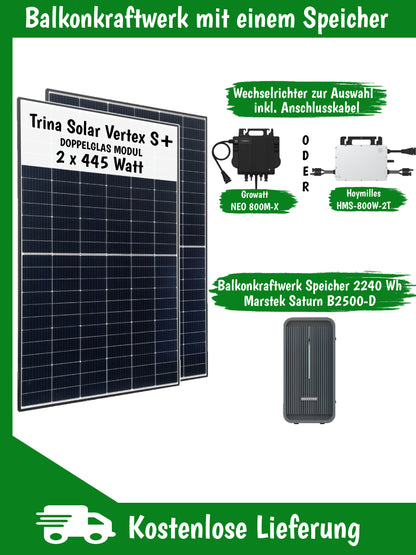 BEFA balcony power station 800 watts with a 2.24 kWh storage (Marstek), including delivery