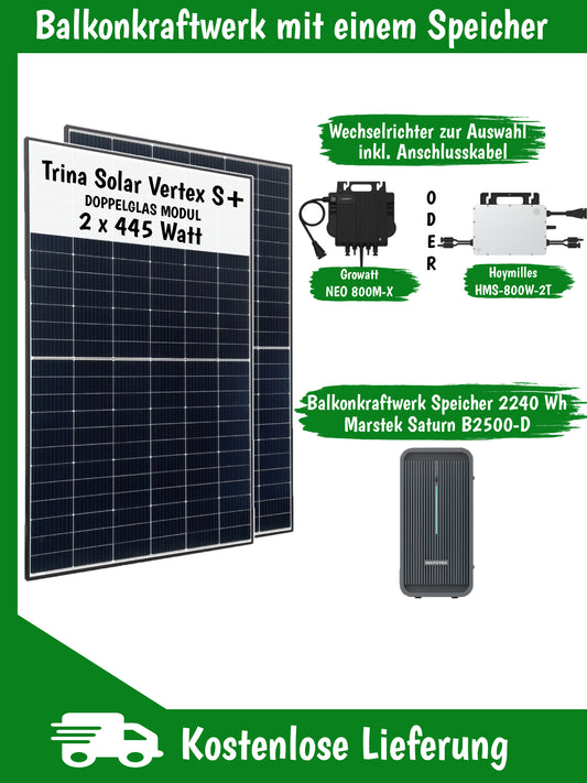 BEFA balcony power station 800 watts with a 2.24 kWh storage (Marstek), including delivery