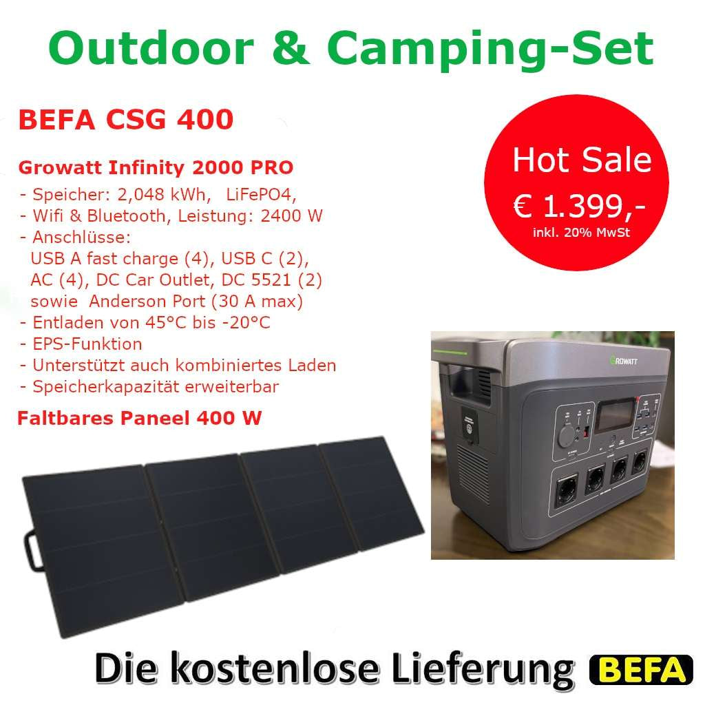 Outdoor Camping GROWATT Infinity SET Faltbares Paneel