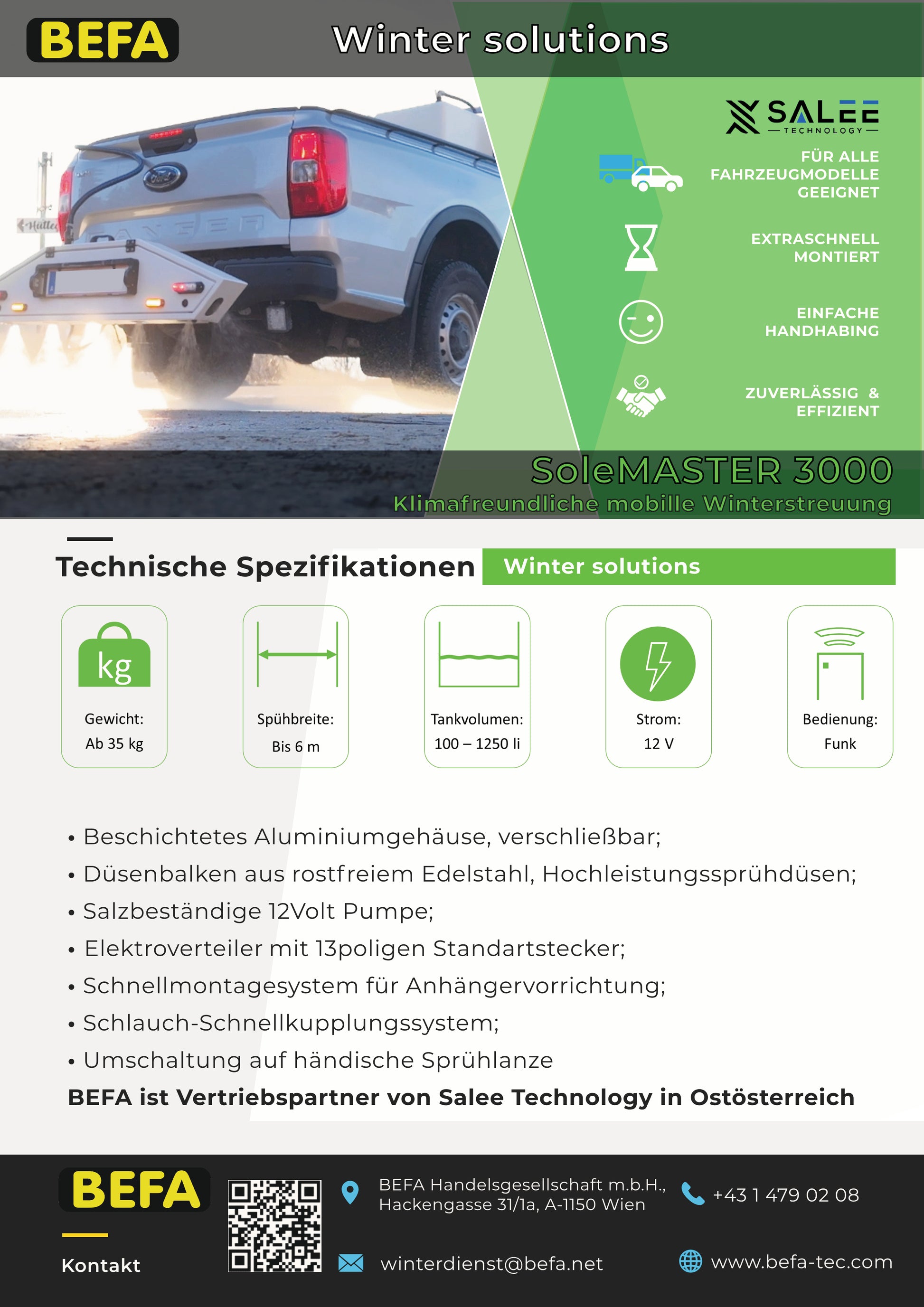 Sole, Soleanlage, Salz, Soleproduktionsanlage, Produktionsanlage, Siedesalz, Kommunal, Sprühanlage, Sprühbalken,Wien, Österreich, Wintersteumittel, Mischanlage, Solemischanlage, Start-Stop, FUNK,  12 Volt