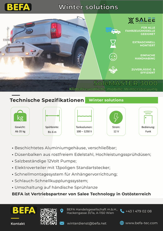 Sole, Soleanlage, Salz, Soleproduktionsanlage, Produktionsanlage, Siedesalz, Kommunal, Sprühanlage, Sprühbalken,Wien, Österreich, Wintersteumittel, Mischanlage, Solemischanlage, Start-Stop, FUNK,  12 Volt